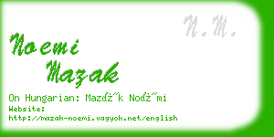 noemi mazak business card